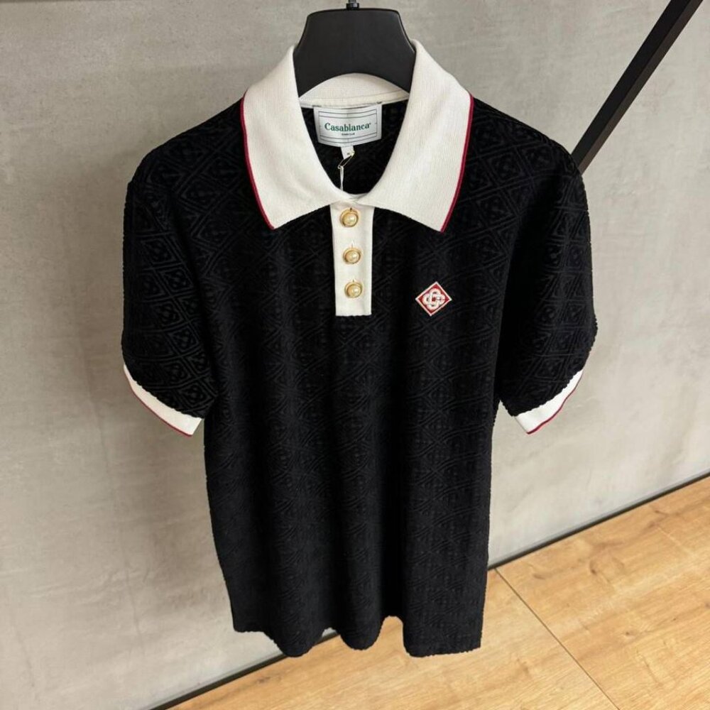 Nwt Casablanca Men New Polo T-Shirt Black